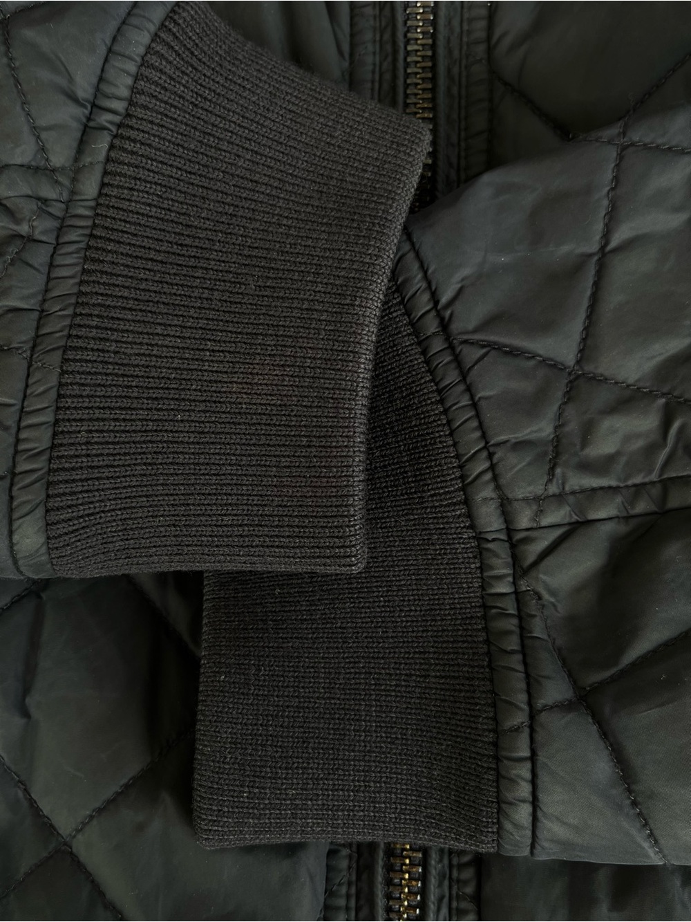 Polo by Ralph Lauren Black Quilted Bomber/Moto Jacket-XL - Picture 10 of 14